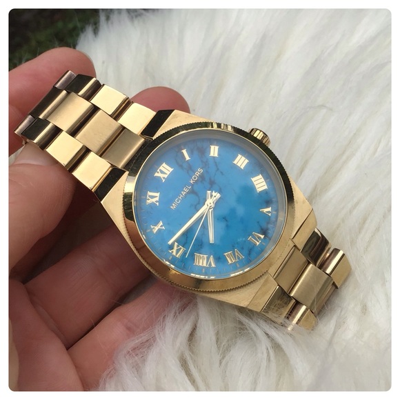 Michael Kors turquoise gold Channing watch - Picture 6 of 11